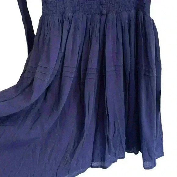 LuLus NWOT Flowy Deep V-Neck Navy Blue Dress Size Medium - Picture 5 of 8